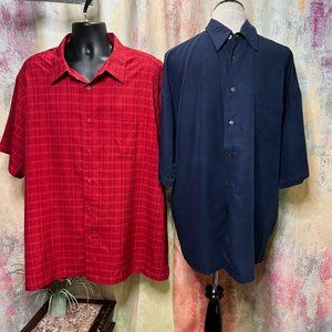 📌Haggar & Lerros 2 Men Shirts with short Sleeves
